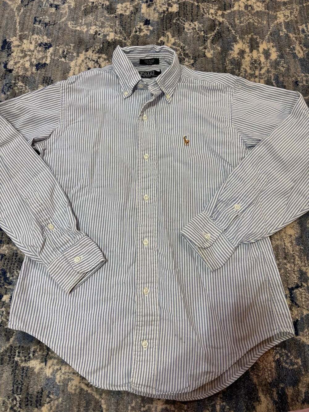 Polo Ralph Lauren Boy's Cotton Oxford Stripe Sport Shirt